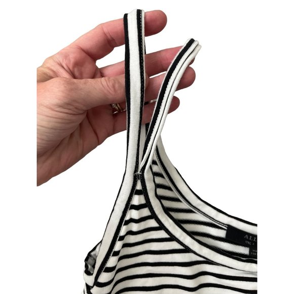 AllSaints Hatti Striped Cami Ruched Black White Stripe US 0 $44 NWOT Boho - Picture 13 of 14